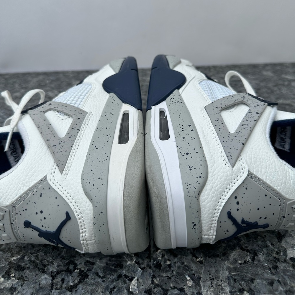 Nike Air Jordan 4 Retro White/Midnight Navy Blue DH6927-140 Men's Size 10. - Picture 12 of 12